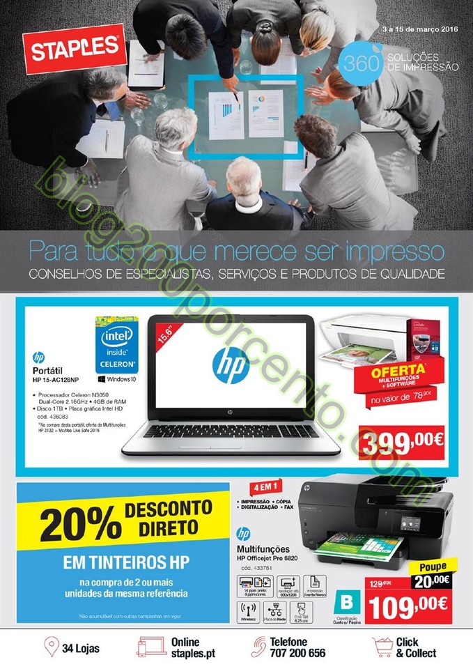 Antevisão Folheto STAPLES promoções de 3 a 15 m