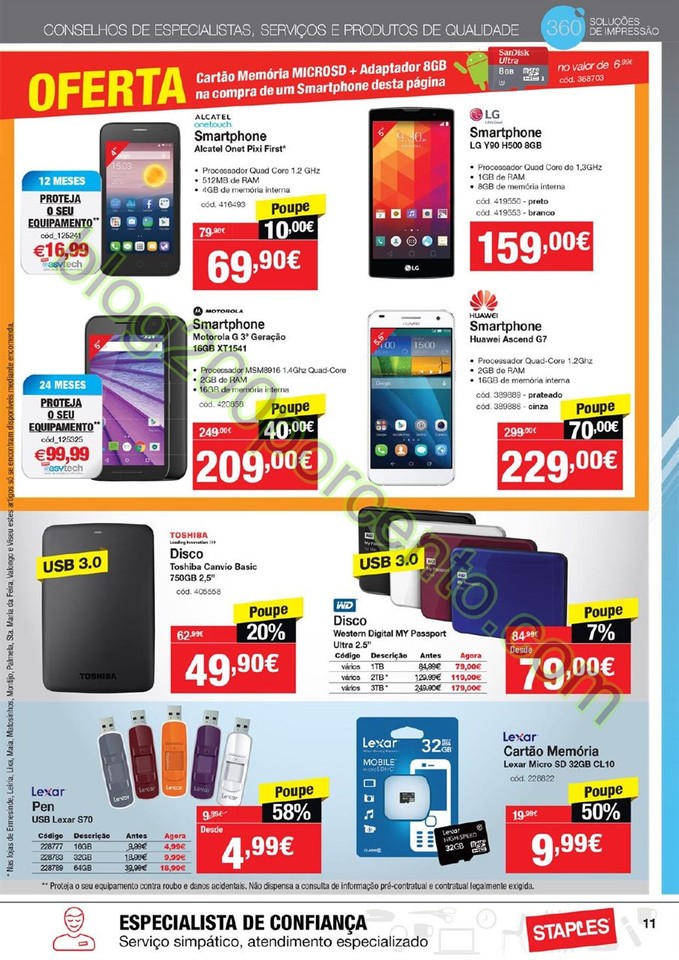 Antevisão Folheto STAPLES promoções de 3 a 15 m
