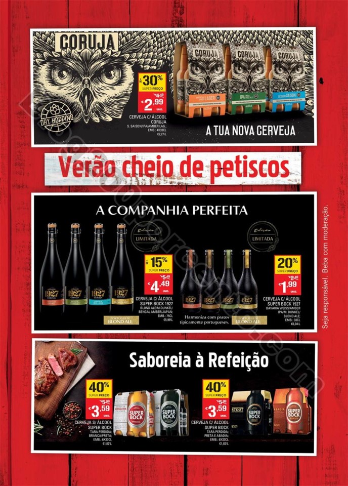 Antevisão Folheto CONTINENTE Bebidas promoções 