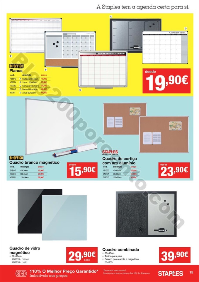 Antevisão Folheto STAPLES Agendas promoções de 