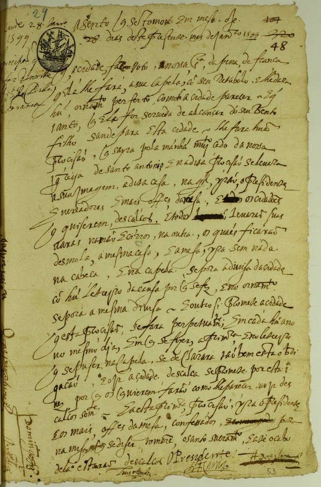 Assento sobre a procissão anual a favor da saúde