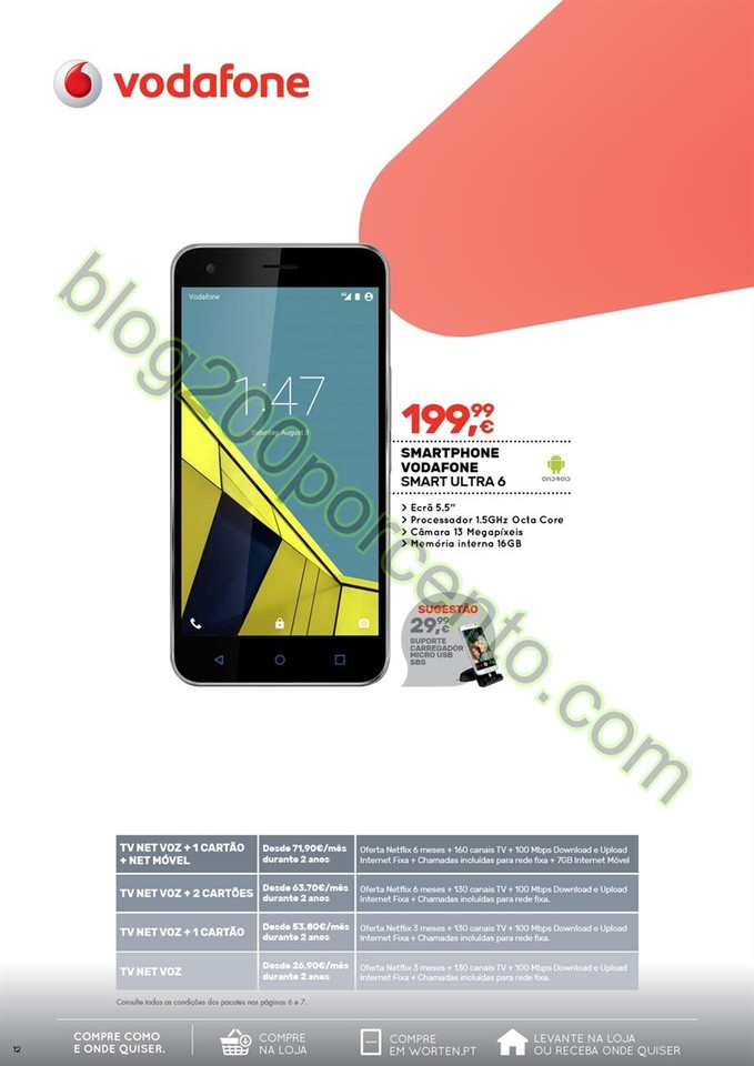 Novo Folheto WORTEN Mobile promoções até 31 mar