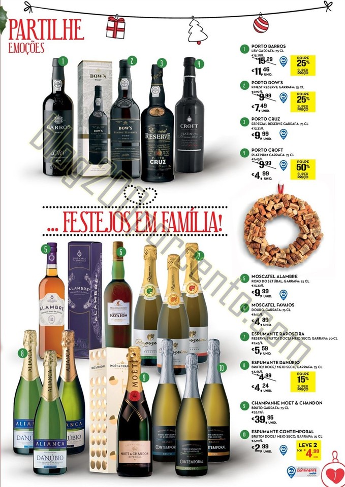 Antevisão folheto CONTINENTE Natal Alimentar de 8