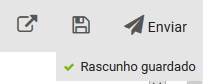 Notificação de rascunho guardado no SAPO Mail