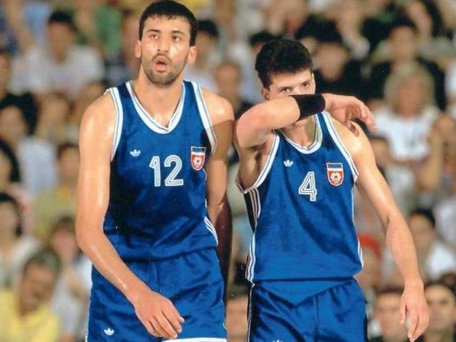 Vlade Divac e Drazen Petrovic Vlade Divac e Drazen Petrovic