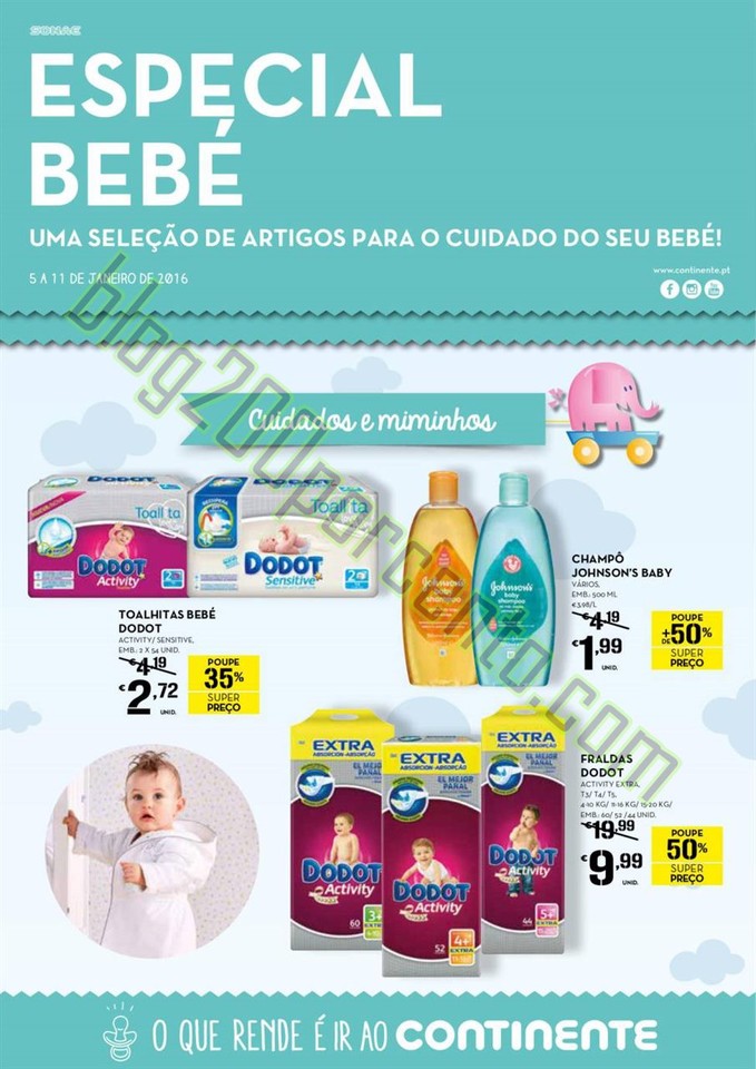 Antevisão Folheto CONTINENTE Especial Bebé de 5 