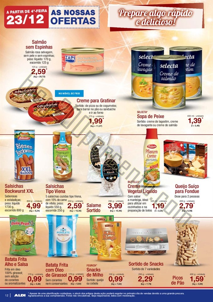 Antevisão Folheto ALDI Semana Natal - Ano novo a 