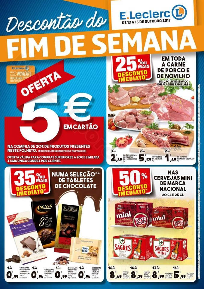Antevisão Folheto E-LECLERC Fim de semana promoç