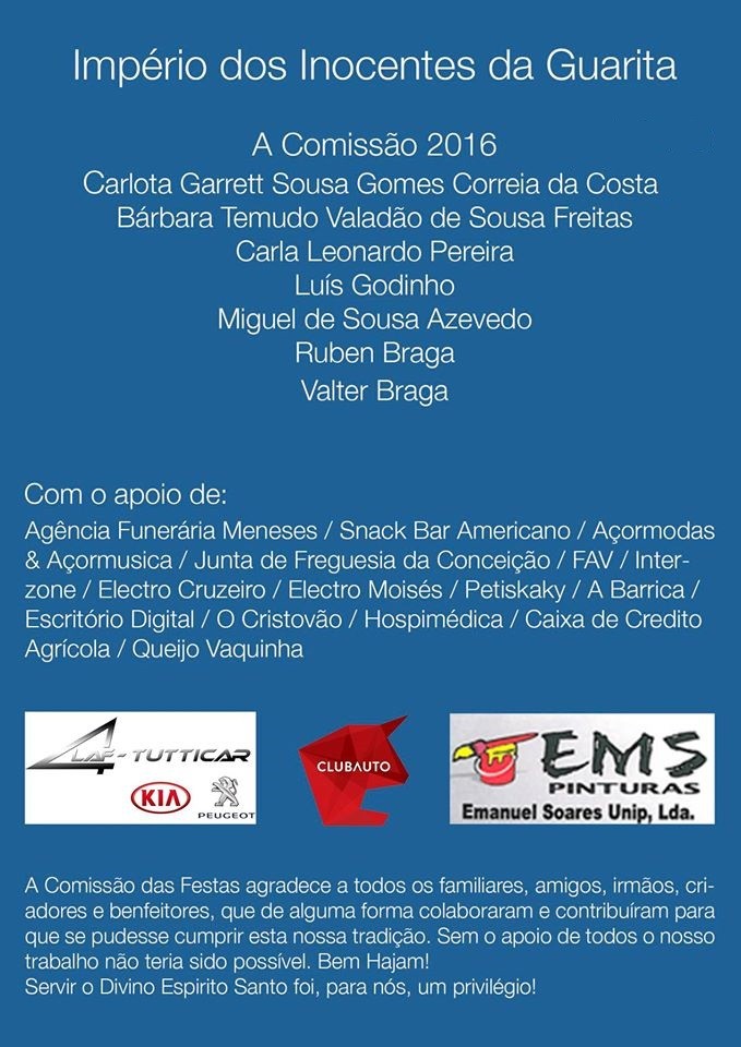 Festas da Guarita 2016 Comissão Agradecimentos.jp