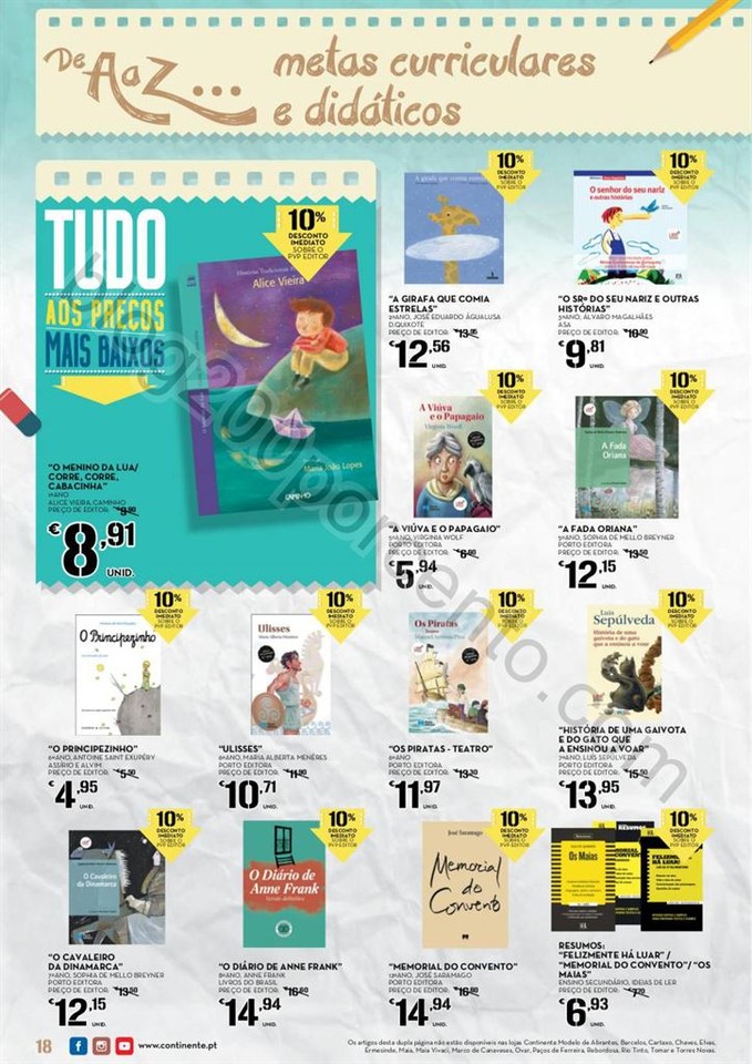 Antevisão Folheto MODELO Regresso às aulas de 18