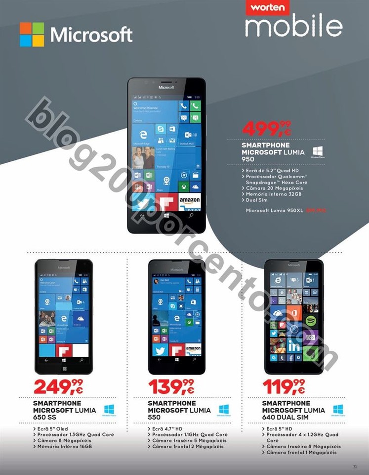 Antevisão Folheto WORTEN Mobile promoções de 9 