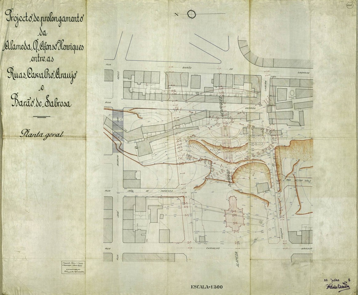 Projecto de prolongamento da alameda D. Afonso Hen Projecto de prolongamento da alameda D. Afonso Hen
