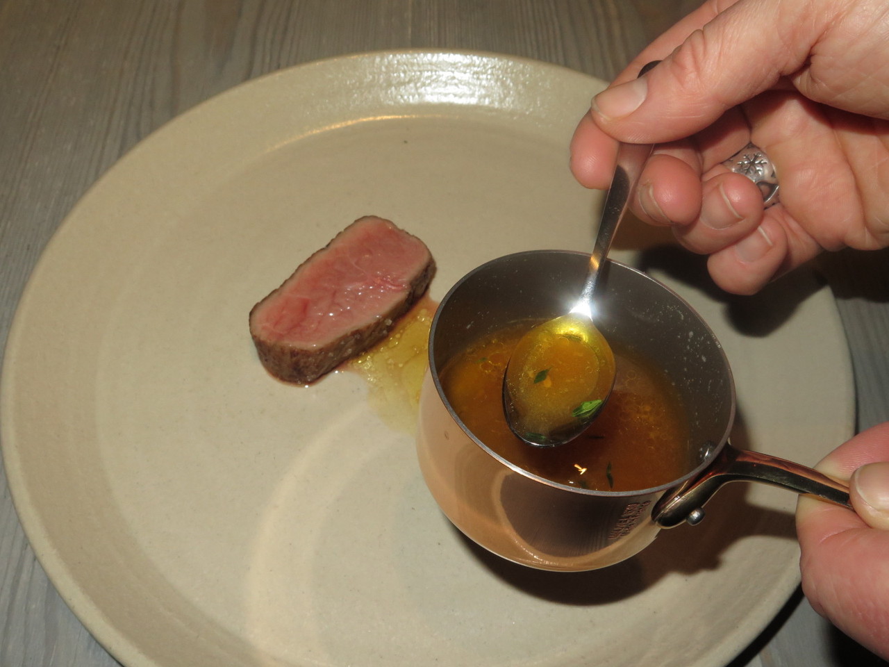 Veal with fermented, roasted and very finely ground lupin