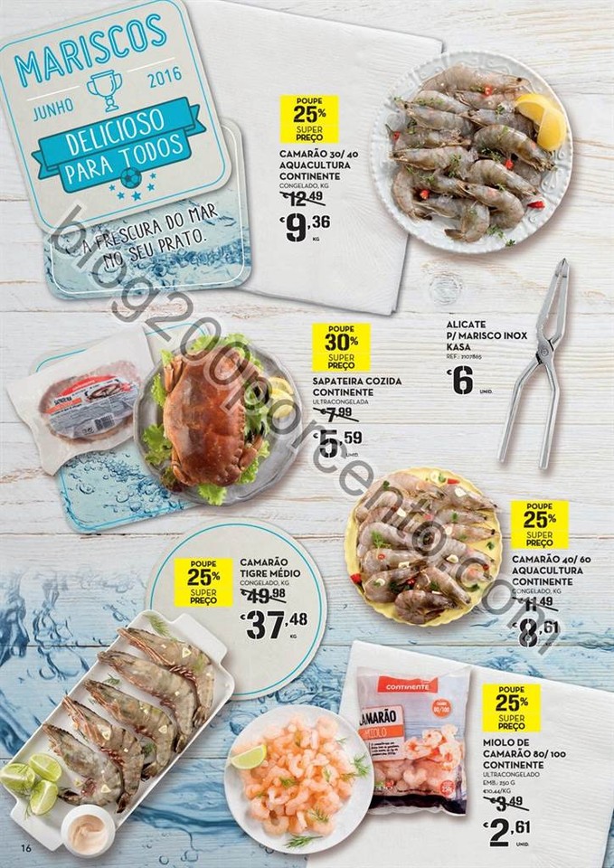 Antevisão Folheto CONTINENTE Cervejas e Mariscos 
