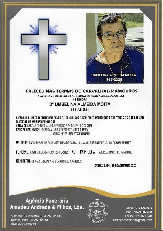 RIP2- DE UMBELINA ALMEIDA MOITA -89 ANOS (TERMAS D