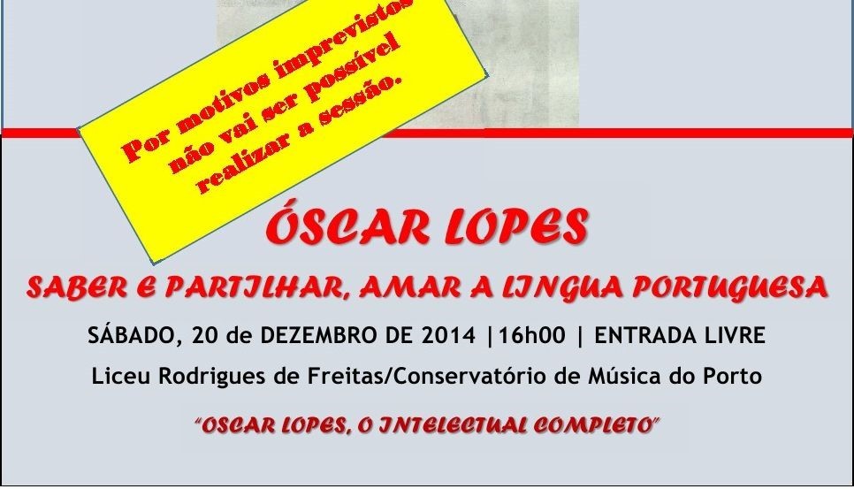 UPP Cancelamento Óscar Lopes