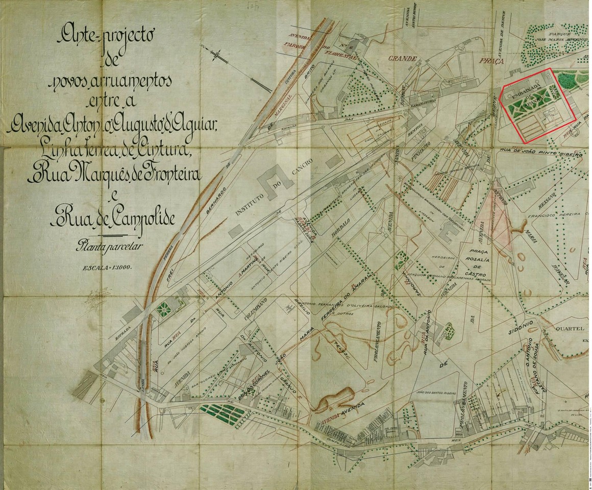 Anteprojeto de novos arruamentos entre a Avenida A