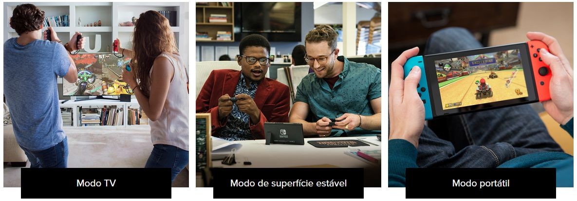 Nintendo Switch - 3 modos de jogo