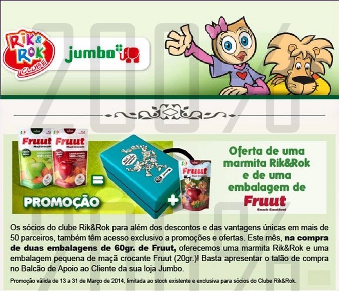 Oferta | JUMBO | Clube RIK&ROK até 31 março
