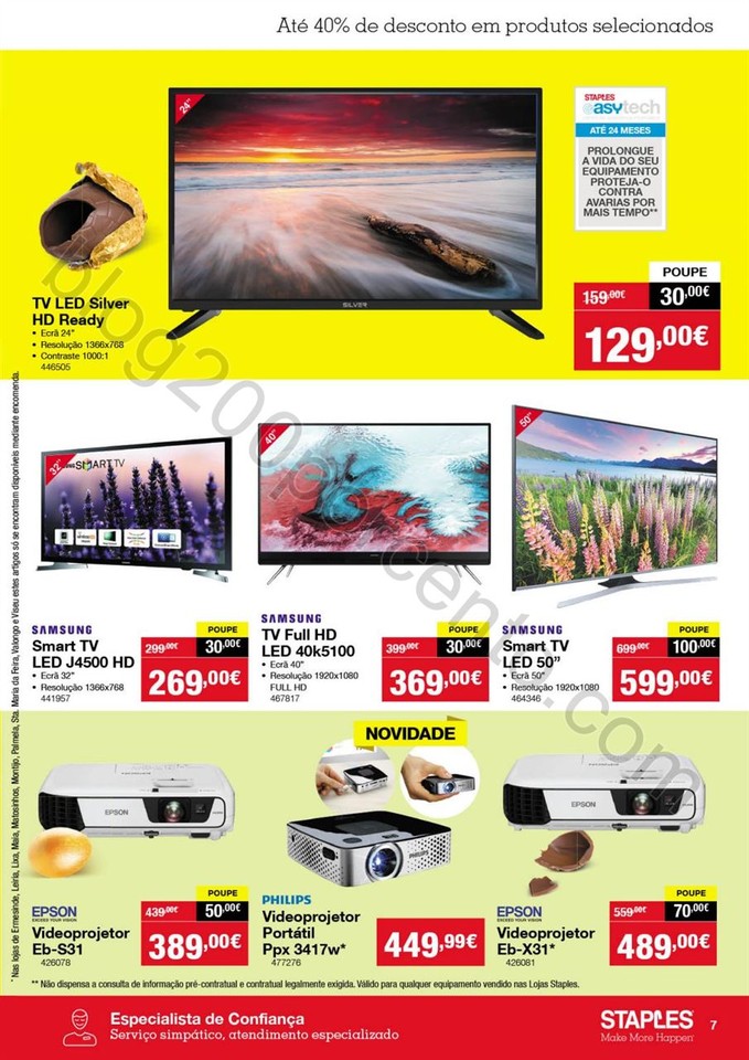 Antevisão Folheto STAPLES Páscoa promoções de 