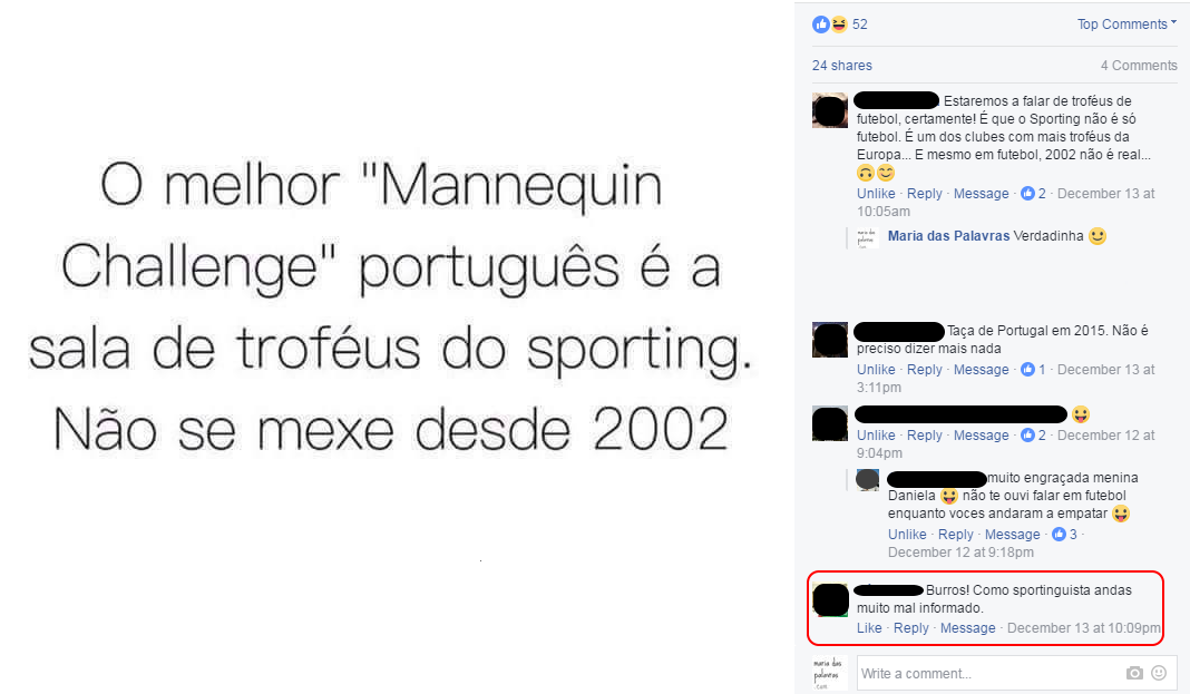 Mannequin Challenge | Facebook Maria das Palavras