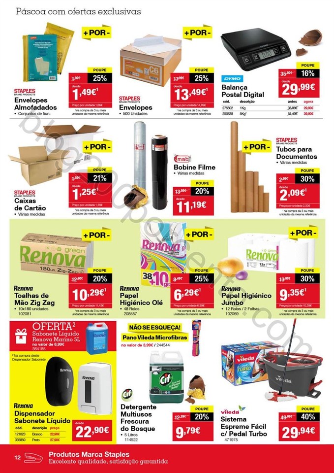 Antevisão Folheto STAPLES Páscoa promoções de 