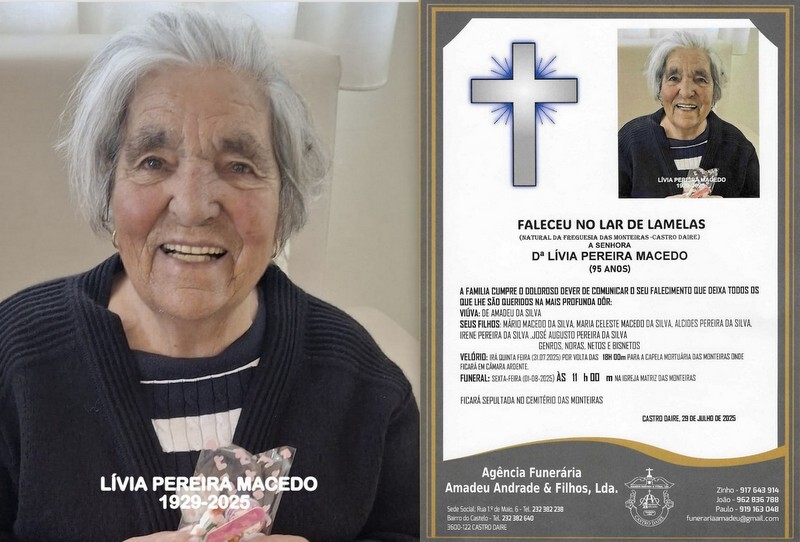 FOTO RIP DE LÍVIA PEREIRA MACEDO-95 ANOS (MONTEIR