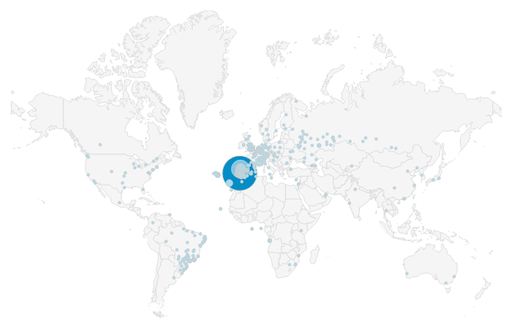 Google Analytics - Onde lêem a Maria das Palavras? Google Analytics - Onde lêem a Maria das Palavras?