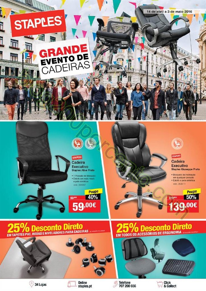 Antevisão Folheto STAPLES Promoções de 14 abril