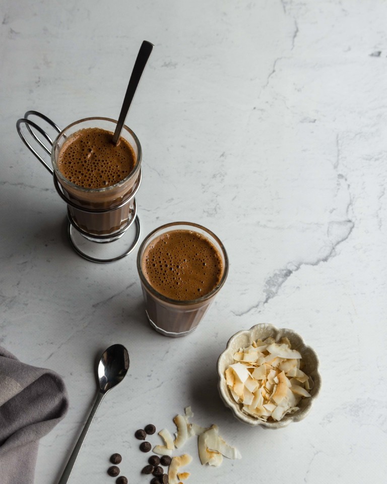 Chocolate quente espumoso