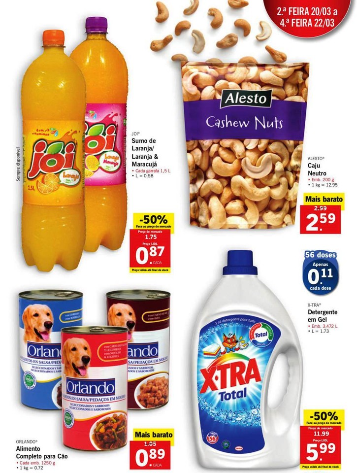 Antevisão Folheto LIDL Promoções de 20 a 22 mar