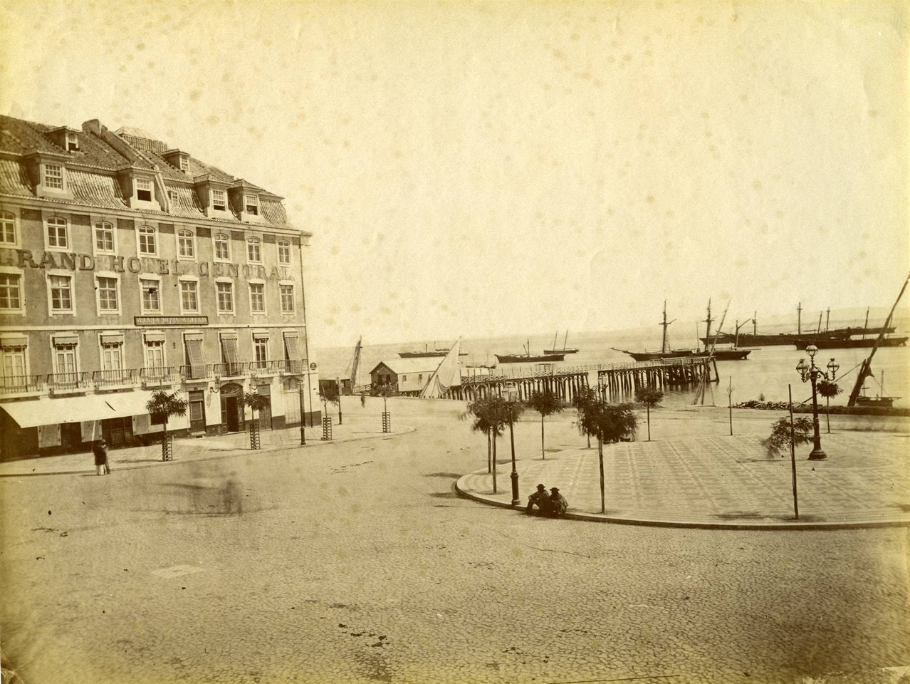 Praça Duque da Terceira, prova em albumina, fotó Praça Duque da Terceira, prova em albumina, fotó