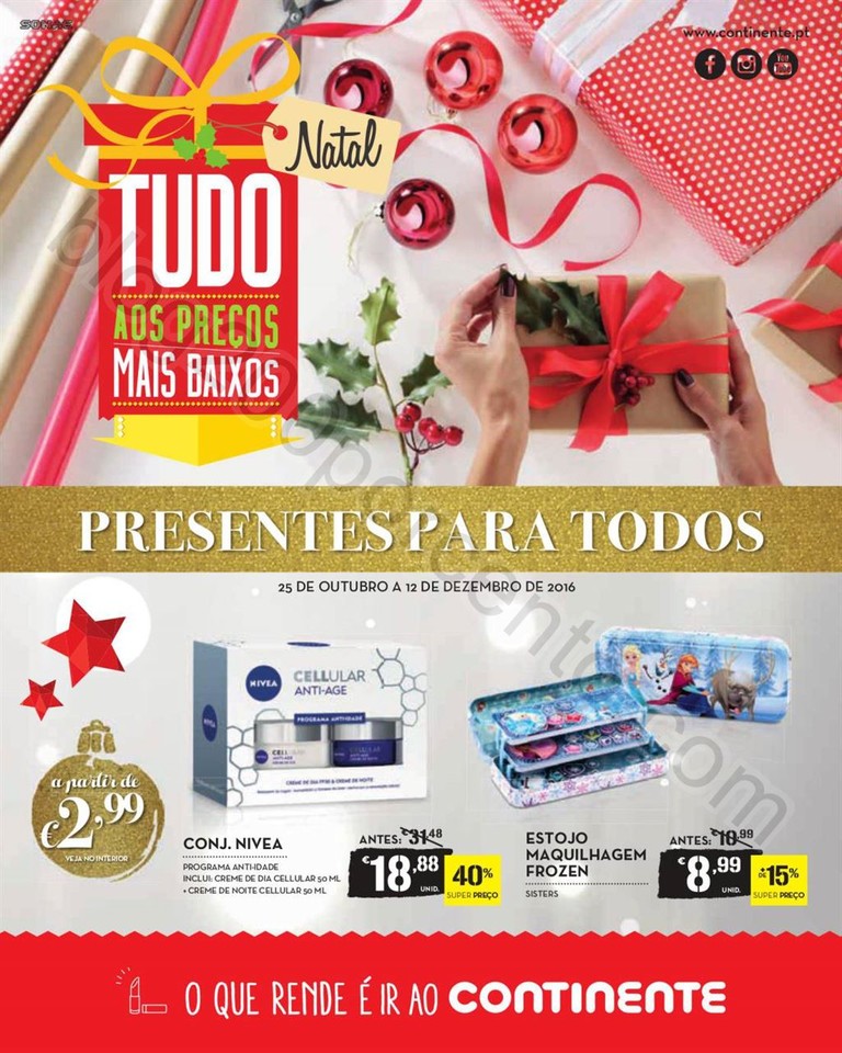 Antevisão Folheto CONTINENTE Presentes de Natal d