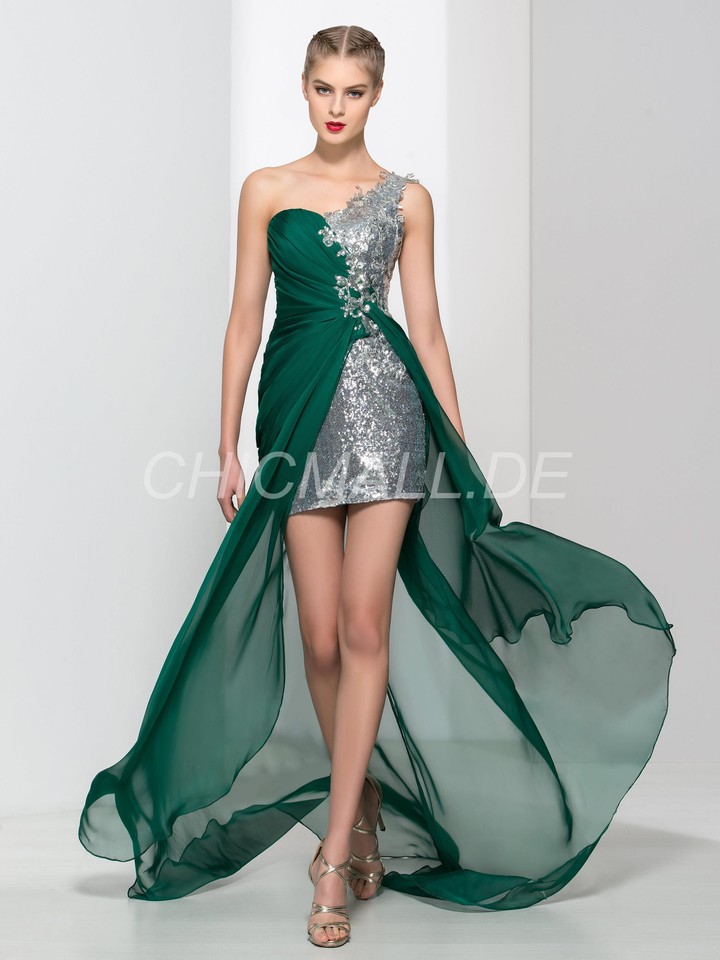 im formalen ball fallen falten einer schulter - pailletten ärmellose kleid, jervis bay