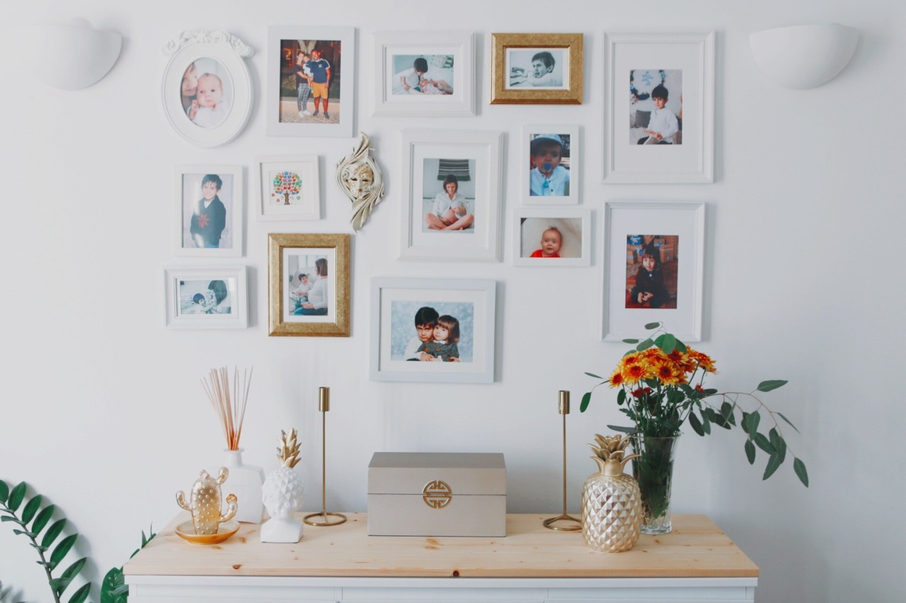 mural de fotografias