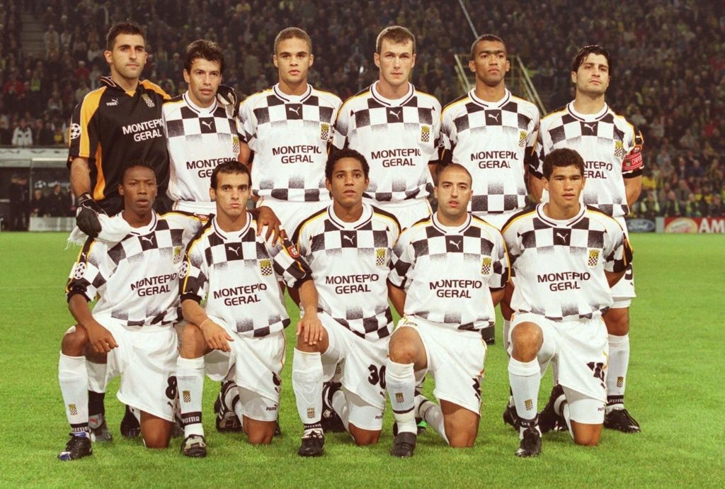 Um dos onzes do Boavista numa noite de Liga dos Campeões