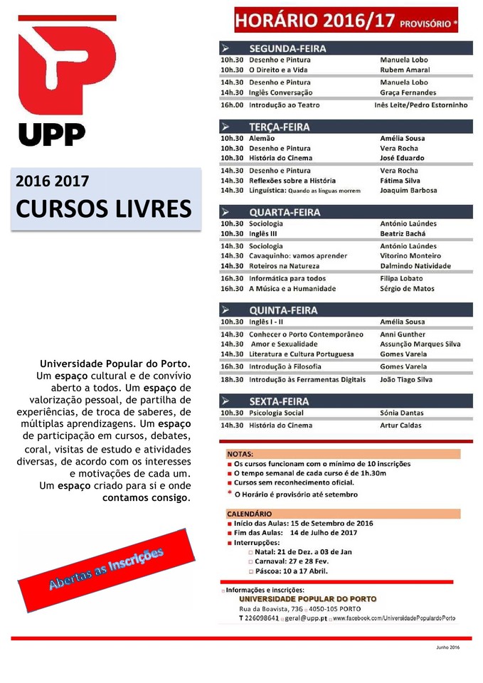 UPP Dia Horário Prov