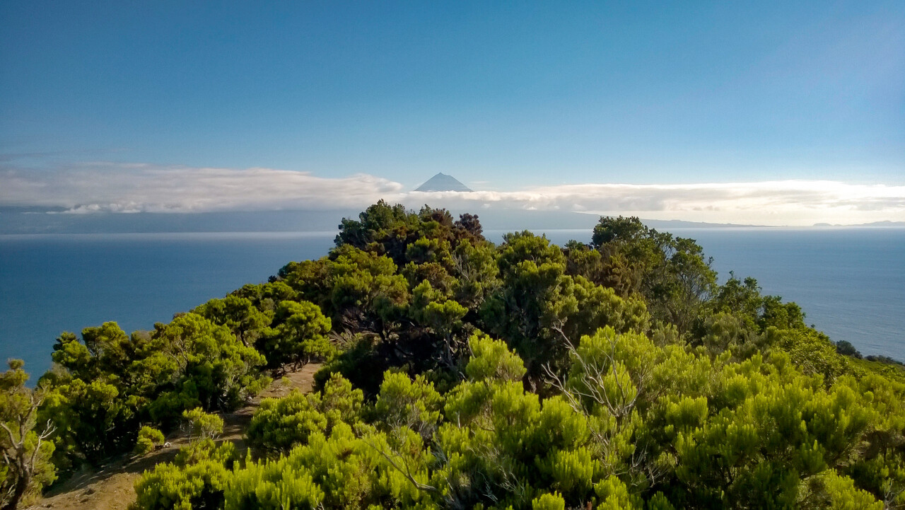 Velas Ilha de Sã Jorge com vista da vila das vela