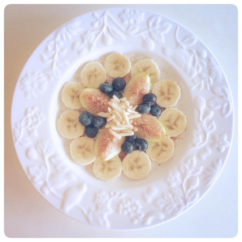 Comecei este domingo com um pequeno almoço saudá