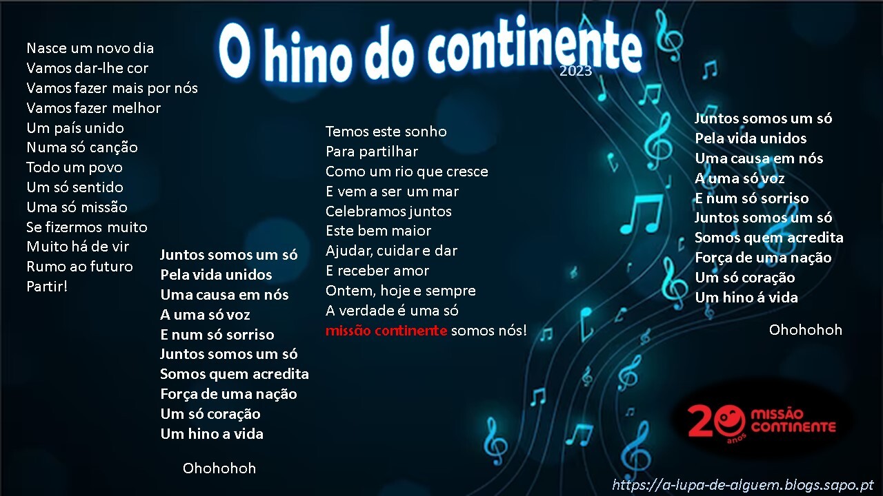 O hino do continente - A lupa de alguém