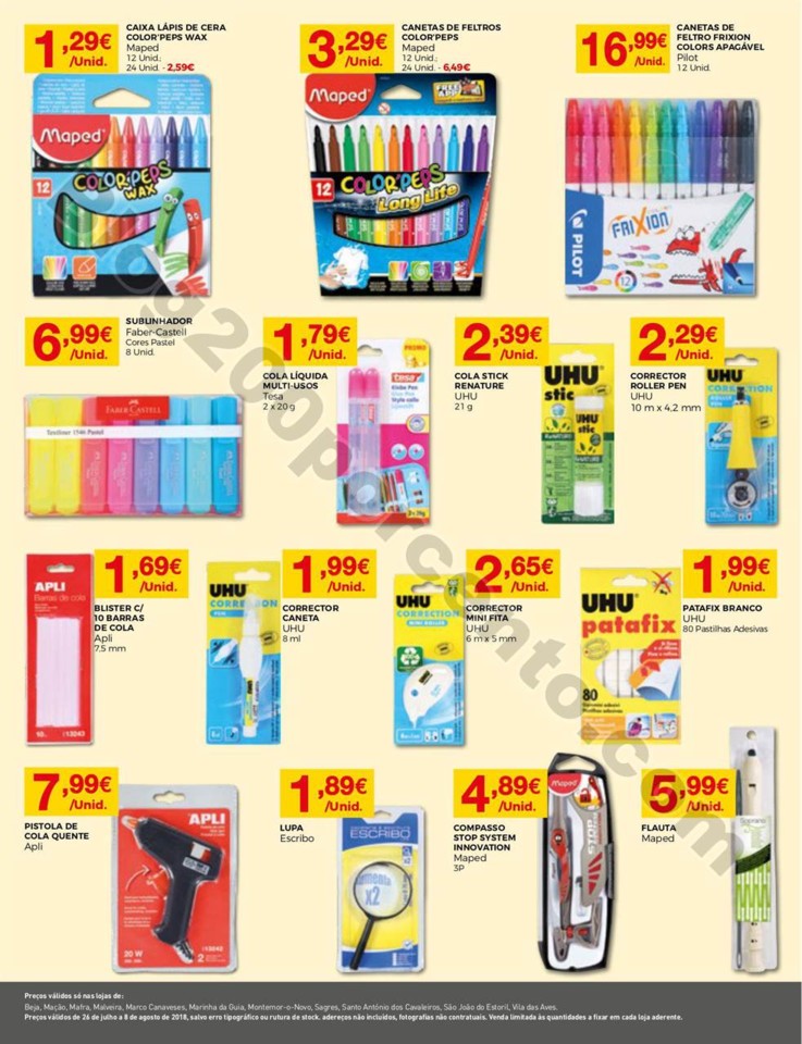 Intermarché Extra Regresso escola 26 julho a 8 ag