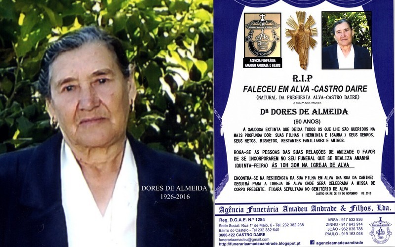 RIP DUPLO -DE DORES DE ALMEIDA -90 ANOS (ALVA) (2)