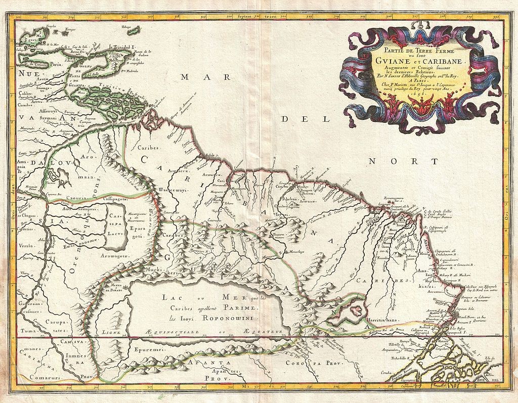 Mapa da Gùiana, 1656