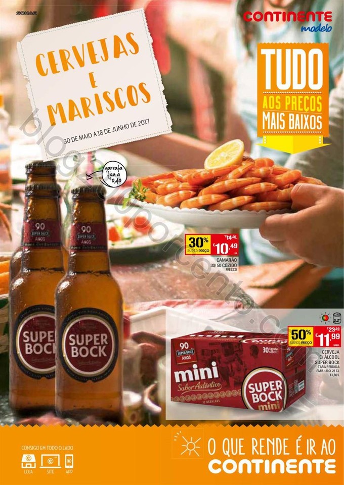 Novo Folheto CONTINENTE Cervejas e Mariscos promo