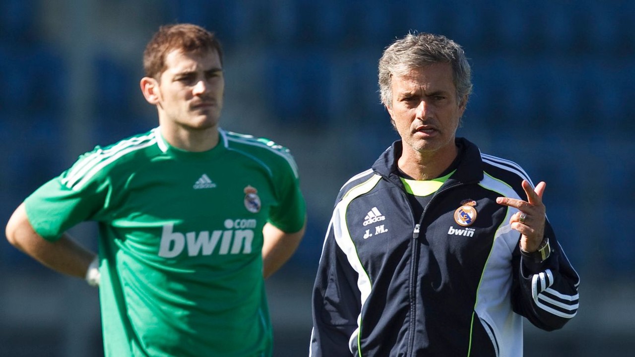 Mourinho com Casillas em Madrid