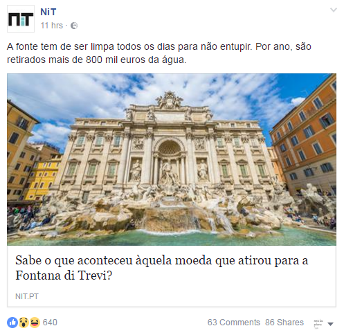 Sabe o que aconteceu àquela moeda que atirou para a Fontana di Trevi? - NiT