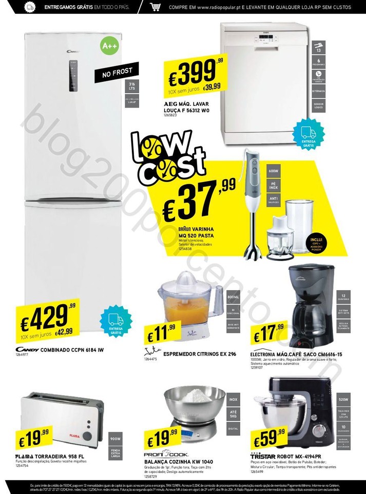 Antevisão Folheto RADIO POPULAR Low-Cost Promoç