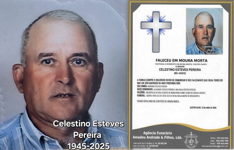 FOTO RIP  DE CELESTINO ESTEVES PEREIRA-80 ANOS (.j