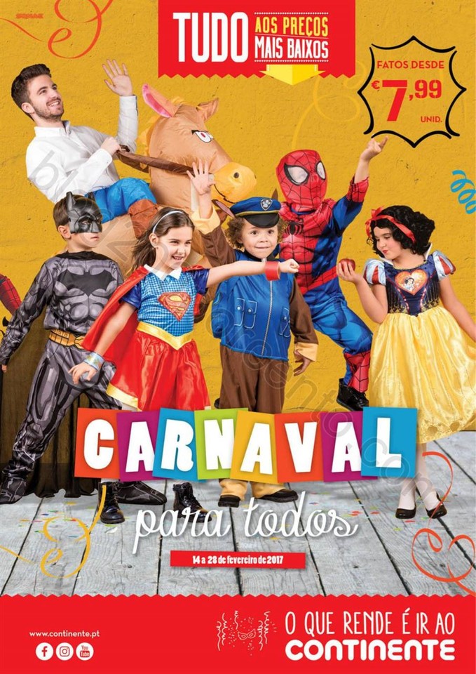 Antevisão Folheto CONTINENTE Carnaval promoções