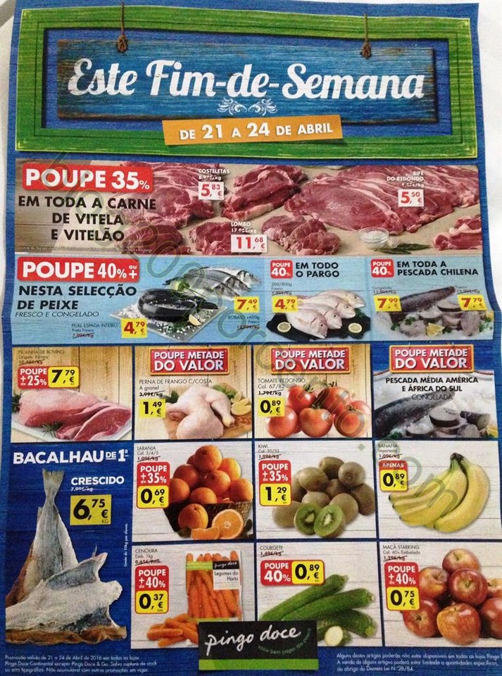 antevisao pingo doce fim se semana 21 de abril cap